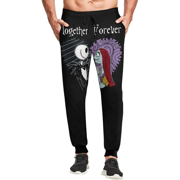 The Nightmare Before Christmas Mens Sweatpants Casual Jogger Pants Elastic Waistband Drawstring Athletic Pants with Pockets S