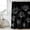 Black, variant on Blue Dandelion Shower Curtain, Waterproof Shower Curtains for Bathroom, Spring Modern Minimalist Country Flower Washable Fabric Bathtub Curtain Set Bath Decor with 12 Hooks Stall 36"x72"