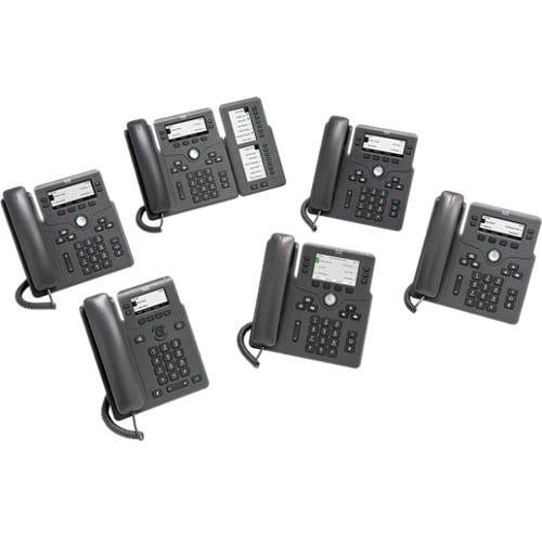 Cisco 6871 IP Phone, Corded, Corded/Cordless, WiFi, Wall Mountable