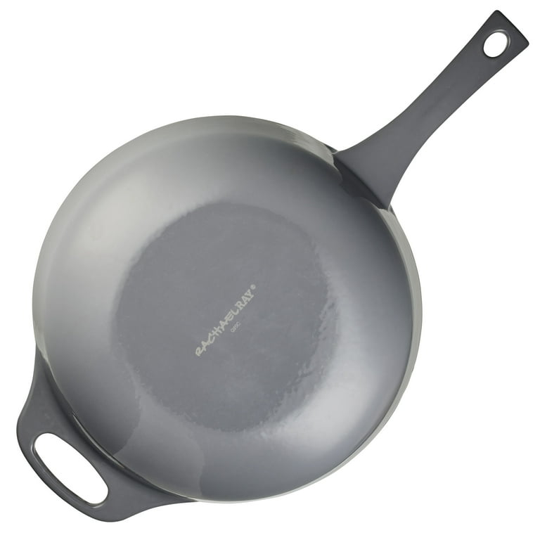 Rachael Ray Pre-seasoned Cast Iron Skillet, 10 Inch, Black