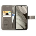 thumbnail image 4 of for Google Pixel 8 Wallet Case, [Flower Embossed] Premium PU Leather Flip Protective Case Cover with Card Holder and Stand with Wrist Strap for Google Pixel 8, Gray, 4 of 5
