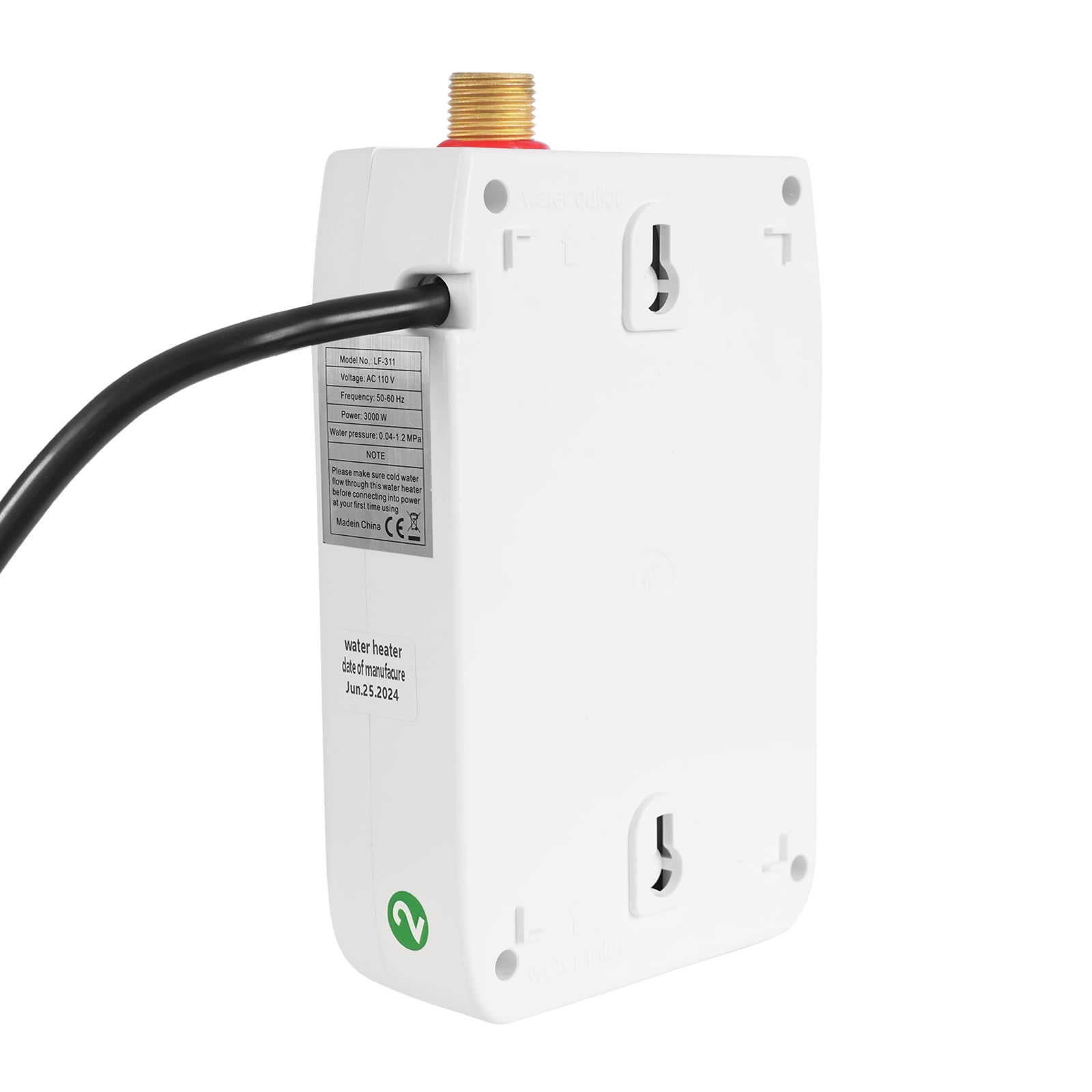 Water Heater, 3000W, Instant Hot Water, Energy-Efficient, ABS and Cast Aluminum, Remote and Touch Screen Control, Space-Saving Wall-Mountable Design