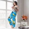 thumbnail image 4 of Uemuo Cute Car Cartoon Pattern Women's Wide Leg Palazzo Lounge Pants with Pockets Light Weight Loose Comfy Casual Pajama Pants-, 4 of 9