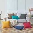 thumbnail image 3 of Funda de Cojín 65x65 Juego de 2 Fundas de Cojín Cuadradas Decorativas Amarillo Mostaza para Cojín Grande Sofá Cama Decoración Dormitorio Salón Hogar Escandinavo Liso en Chenilla Suave con Crema, 3 of 5