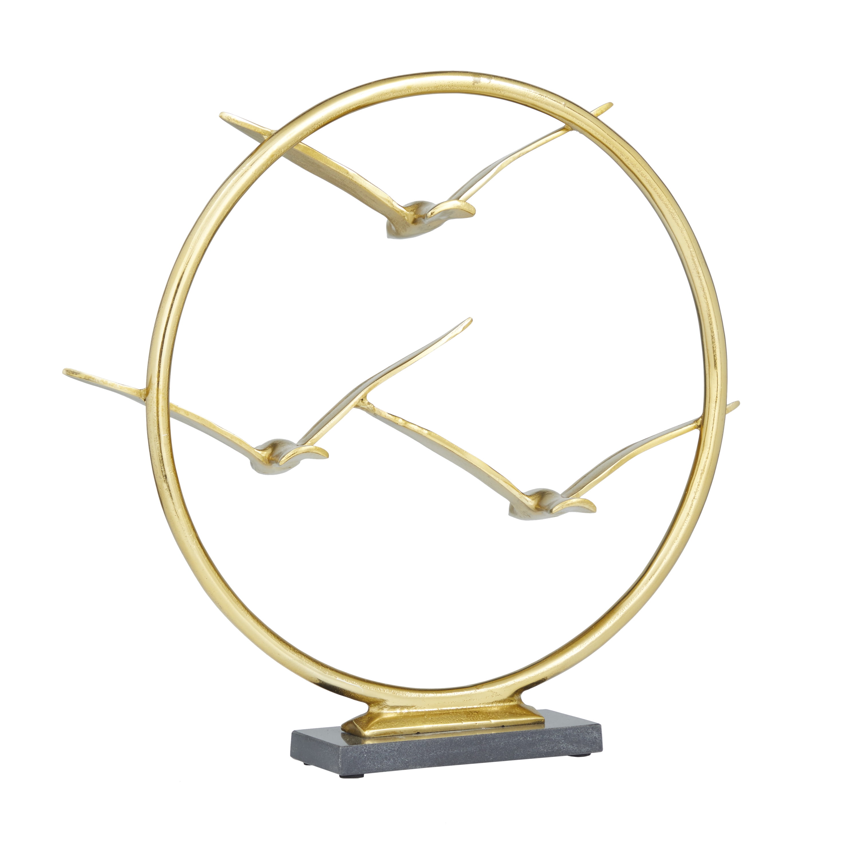 18" x 17" Gold Aluminum Bird Sculpture, by DecMode