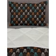 thumbnail image 3 of Pirates Comforter & Sham Bedding Set, Different Colored Graphic Skull with Bones on Black Background Halloween, 3 pcs Duvet Set Microfiber Filling Quilt, 5 Sizes, Multicolor, by Ambesonne, 3 of 4