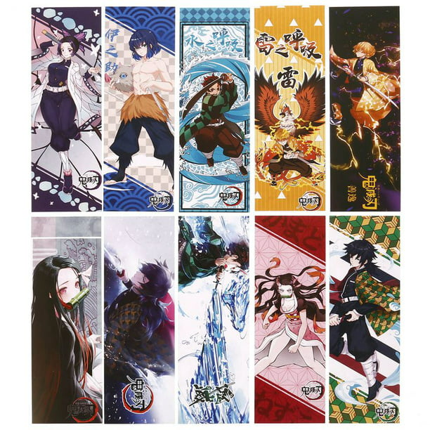 shiyao demon slayer poster japanese anime poster art prints for home wall decoration 5 9x2inch set of 10 pcs style1 10pcs walmart com
