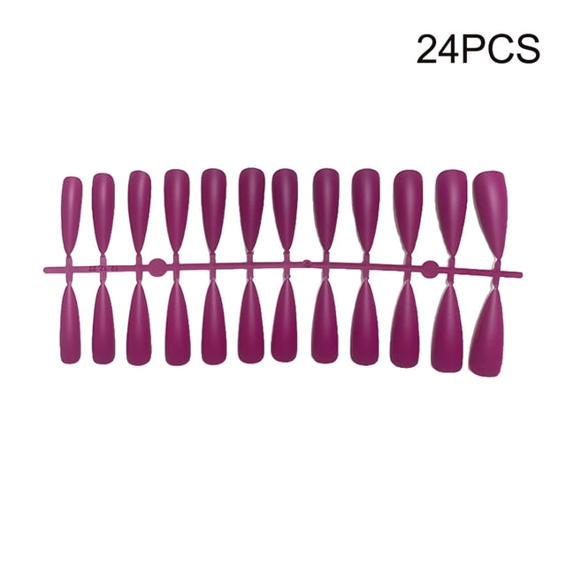 Nail Enhancement Tablets Chic Dot Design Not Susceptible to Allergies Frosted Texture Fake Fingernail Charming Manicure Tips JM-18Fuchsia