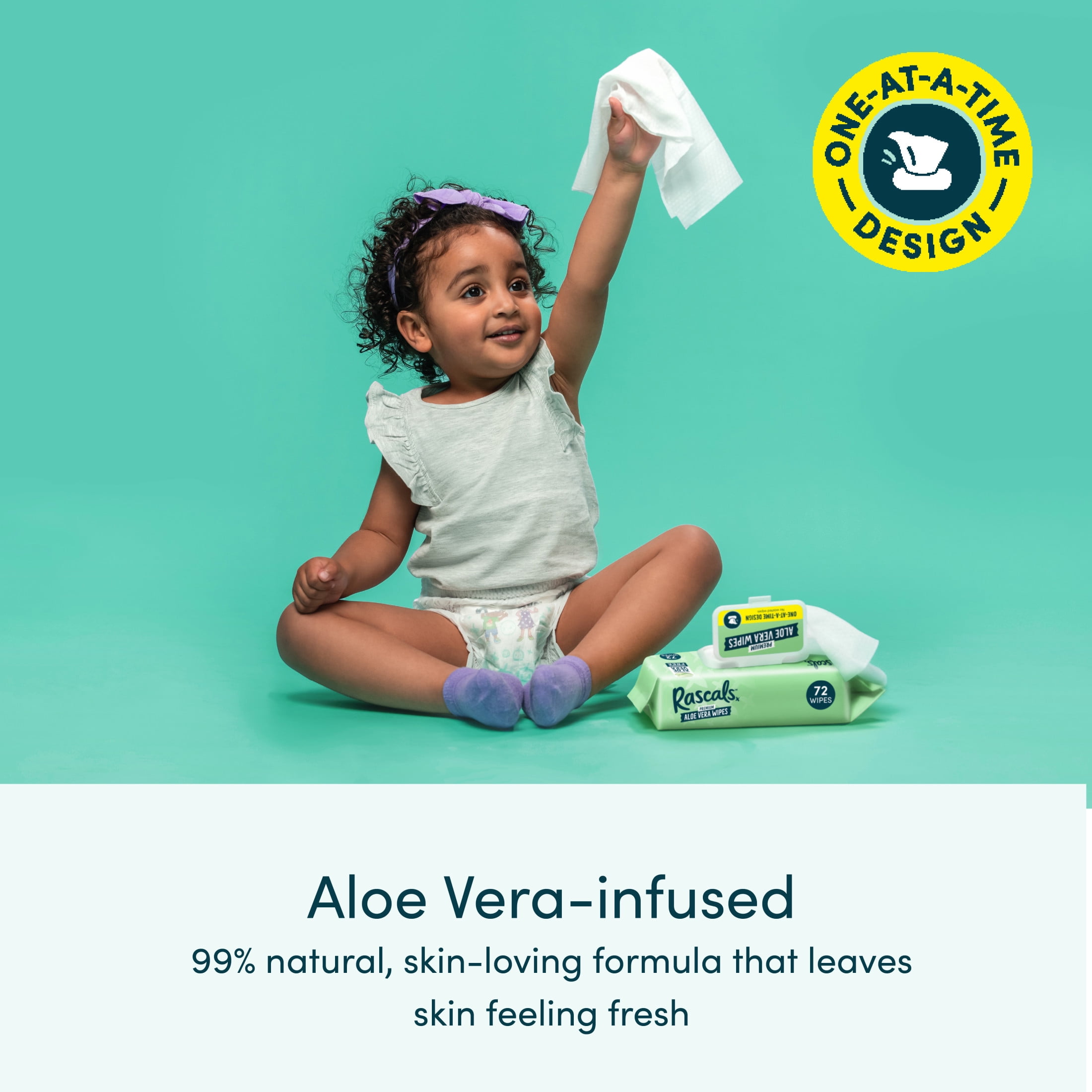 Rascals Premium Aloe Vera Wipes, 648 Count