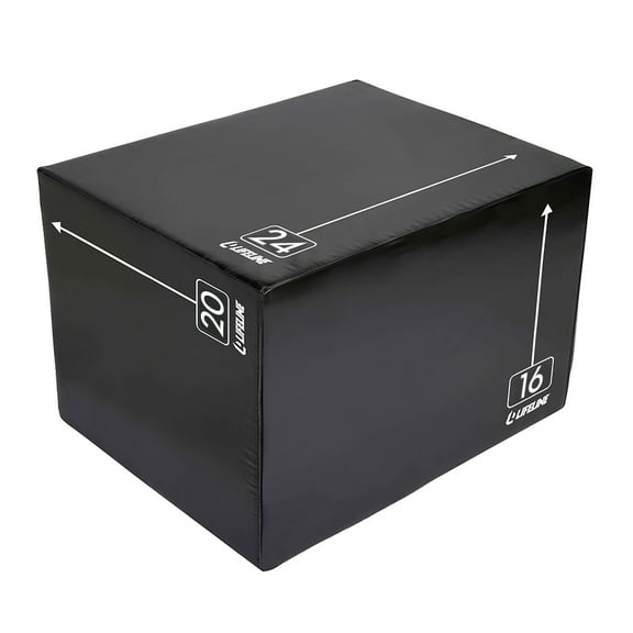 Lifeline Fitness 3-in-1 Foam Plyo Box Set - 16", 20", 24" Surfaces -  Plyometric Box Set