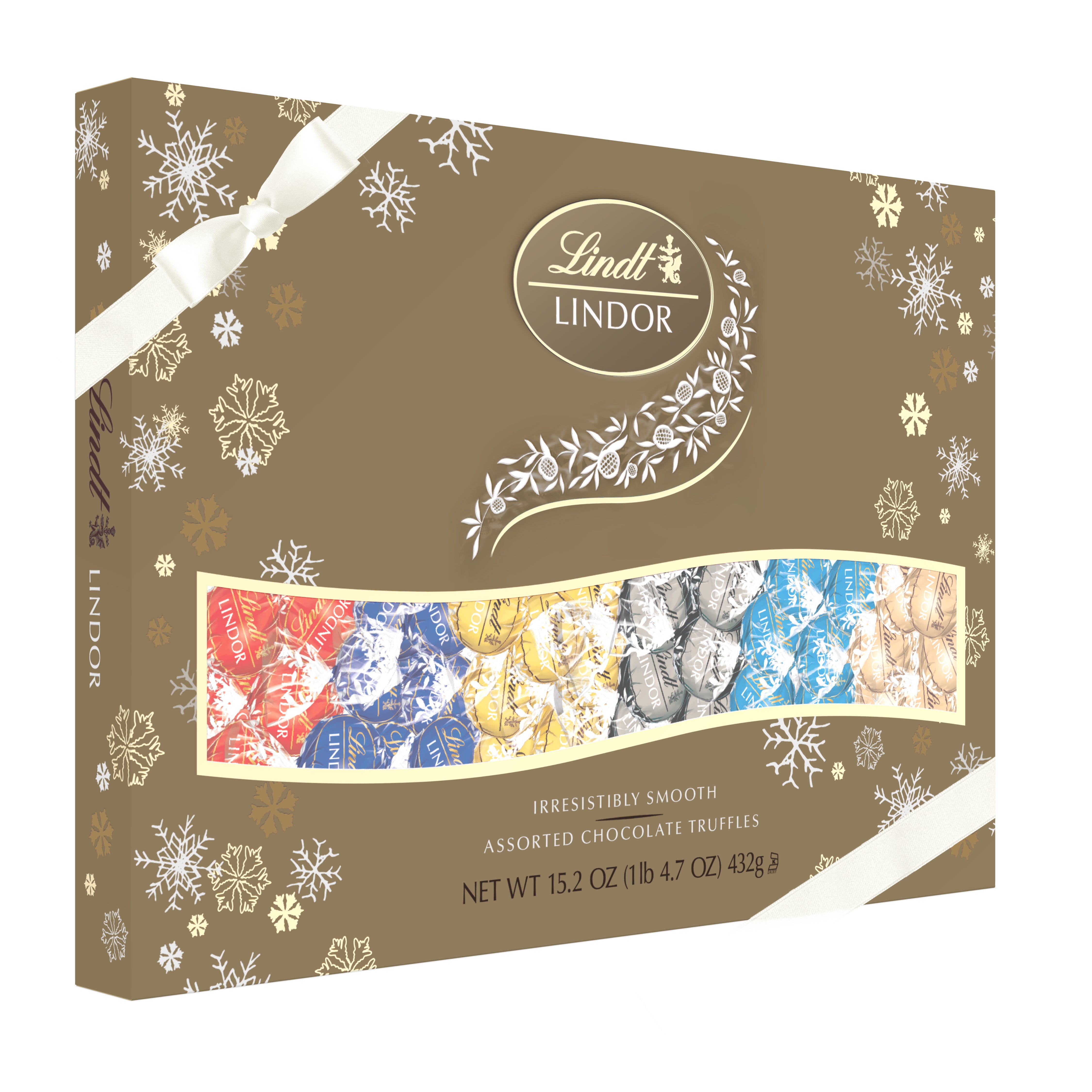 Lindt Lindor Deluxe Assorted Chocolate Candy Gift Box, 15.2 oz