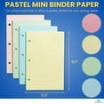 thumbnail image 2 of 1InTheOffice 5.5 x 8.5 Paper, Pastel, College Ruled Mini Binder Paper, Loose Leaf Paper, Assorted Color, 200 Pack, 2 of 7
