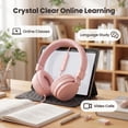 thumbnail image 6 of Kids Headphones, Ear Headphones for Kids, Wired Headphones with Microphone, Adjustable over Ear Headphones for Kids, Girls, Boys, Children, Cord 3.5mm Jack Wired for School Tablet (Pink), 6 of 7