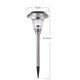 thumbnail image 2 of Lámpara solar Lámpara solar para césped Exterior Impermeable Acero inoxidable Vidrio LED Jardín Paisaje Luz Enchufe Lámpara Poste Luz, Plata, Luz blanca, 2 of 5