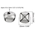thumbnail image 2 of Uxcell DIY Small Bells 25mm/0.98-Inch 100pcs  Craft Bells Bulk for Christmas Festival Party Home Silvery, 2 of 3