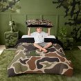 thumbnail image 2 of meiyoeat Duck Pattern Monogrammed P Twin Duvet Cover For Boys,Camo Hunting Initial Print Twin Bedding,Black Reversible,2 Pieces,1 Duvet Cover and 1 Pillowcase, 2 of 6