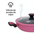 thumbnail image 2 of Batería de Cocina Ready Cook Aluminio Antiadherente Rosa Tapa de Vidrio Templado y Salida de Vapor 9 pzas, 2 of 11