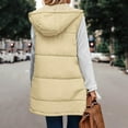 thumbnail image 5 of YUEHUA Long Vest for Women 2025 Quilted Vest Hooded Maxi Length Sleeveless Puffer Vest Padded Coat Winter Outerwear, 5 of 7