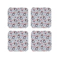 thumbnail image 2 of Kll Square Drink Coasters Set Of 4,Pu Leather Absorbent Coasters Set Decorative Coffee Cup Coasters Housewarming Gift For Home Decor-I Love Usa, 2 of 9