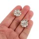 thumbnail image 3 of YSNOOWE 2Pcs Durable Alloy Golden Rhinestone Flower Cufflinks for Stylish Shirt Button Covers, 3 of 6