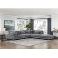 thumbnail image 3 of Modern Gray Corduroy Fabric Modular Corner Seat for Living Room, 45"x45"x34.5"H, Plywood Frame with Adjustable Parts, 3 of 14