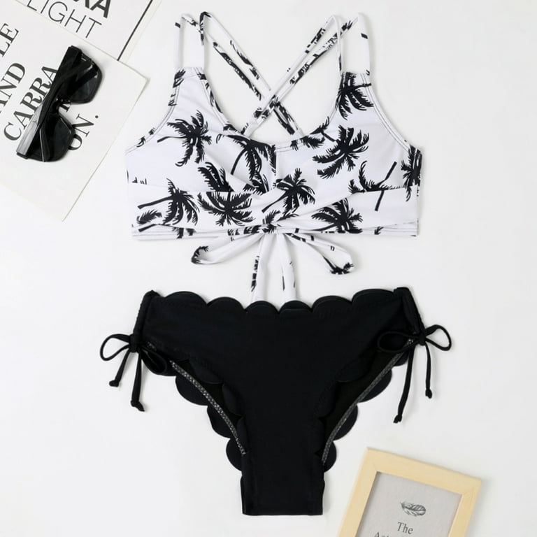 Black and white palm best sale tree swimsuit