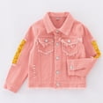 thumbnail image 6 of Hotiary 6-14Y Teens Little Girls Boys Casual Long Sleeve Ripped Denim Jacket Kids Sequins Button Front Distressed Denim Top Outwear With Pockets, 6 of 9