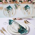 thumbnail image 2 of Marble Turquoise Cloth Napkins, Abstract Gold White Brick Stone Motif Washable and Reusable Dinner Napkins Set of 4, Table Napkin for Kitchen Party Birthday Wedding Hotel Housewarming 20"x20", 2 of 8