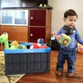 thumbnail image 4 of CleverMade Bacs de Rangement Durables Empilables 62L Pliables, Bleu Neptune (Lot de 3), 4 of 8
