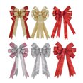 thumbnail image 3 of Adornos navideños, lazos con purpurina en polvo, colgantes para árbol de Navidad, adornos navideños con lazo, decoración de moda, 3 of 4