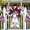 thumbnail image 4 of Deeceymbur Rural Style Patriotic Wreath Sash Stripe Bow Ornament for Home Holiday Decor, 4 of 6