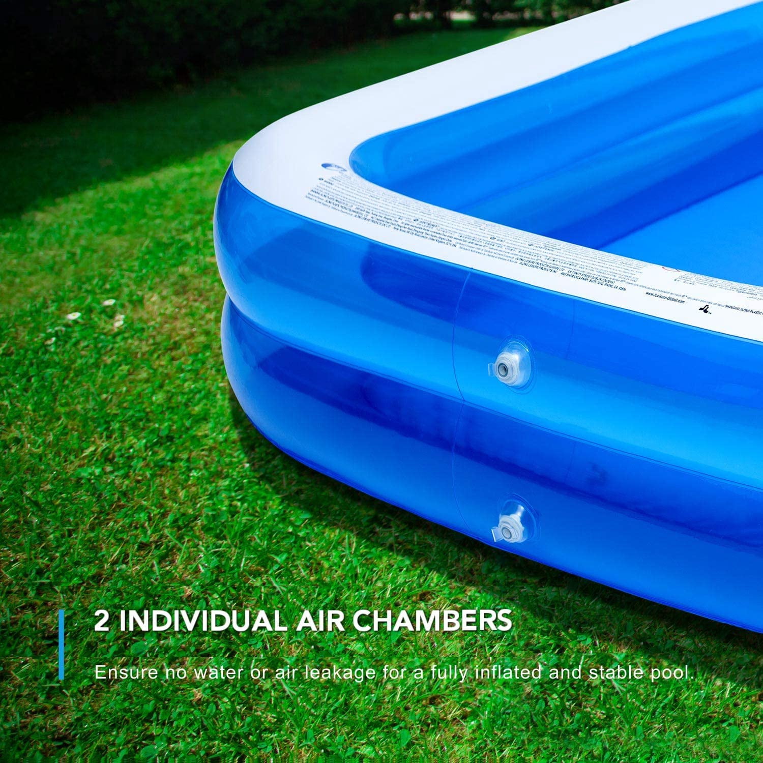 Inflatable Swimming Pool Full-Sized Lounge Pool for Kiddie, Adults, Easy Set Family for Backyard Summer Water Party Outdoor Kiddie Pools