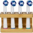 thumbnail image 2 of 2/3/4 Slots Electric Toothbrush Head Holder Bamboo Stand Durable Mini Home Multi Slots Hotel 4 hold, 2 of 5