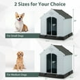thumbnail image 3 of Gymax Dog House Pet Puppy Shelter Waterproof Indoor/Outdoor Ventilate Gray, 3 of 10