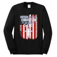 thumbnail image 2 of Wild Bobby, American by Birth Christian by The Grace of GOD Inspirational/Christian Men Long Sleeve Shirt, Black, Small, 2 of 6