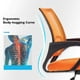 Chaise de Bureau Chaise de Bureau Ergonomique Maille Ordinateur Chaise Lombaire Soutien Moderne Exécutif Tabouret Réglable Chaise Pivotante pour les Maux de Dos (Orange) – image 5 sur 8