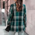 thumbnail image 5 of Blouses for Women Flannel Plaid Light Weight Thin Shirts Raglan Long Sleeve Button Down Chest Pocketed Shirts Cardigan Jacket Casual Top Shirts, 5 of 9