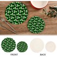 thumbnail image 4 of SKYSONIC Clover Leaves Pot Holders Trivets, 2 Pcs Heat Resistant Trivets,St Patricks Day Cotton Thread Weave Mats for Hot Pads Pans Pot Bowl Teapot for Kitchen Decor, 4 of 7
