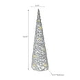 thumbnail image 2 of Led White and Silver Paper Cone Tree Small 15.75", 2 of 3