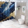 thumbnail image 7 of Awypu Modern Marble Texture Waterproof Shower Curtain, Durable and Washable, Multiple Sizes Available White, 7 of 7