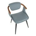 thumbnail image 6 of Oracle Mid-Century Modern Chair in Black Metal and Cream Faux Leather by LumiSource, 6 of 11