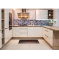 thumbnail image 6 of Ahgly Company Machine Washable Indoor Square Transitional Black Brown Area Rugs, 6' Square, 6 of 7