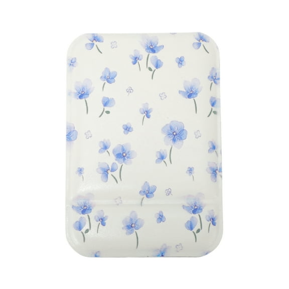 Unique Bargains 1 Pc Women Small Makeup Mirror for Travel Blue Purple Glass