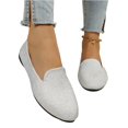 thumbnail image 4 of HTHLVMD V-Cut Slip-On Flats, Round Toe Everyday Flats, Womens Ballet Flats 2026 Pointed Toe Slip-On Dressy Flat Shoes Casual Lightweight Comfortable Business Work Loafer Shoes, Silver 8.5, 4 of 9