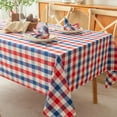 thumbnail image 5 of Patriotic Waterproof Tablecloth - Red, White & Blue Buffalo Plaid Table Cover, Stain-Resistant & Washable, Indoor & Outdoor Picnic Tablecloth for 4th of July, Memorial Day, W60 x L84 inch, 5 of 8