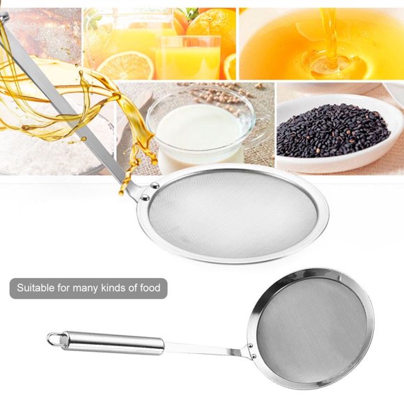 Cuillère Filtre en Acier Inoxydable Antirouille Écumoire Fil de Cuisine Antirouille, 14cm