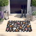 thumbnail image 2 of Colorful Mushroom Mixed Black Flannel Non Slip Door Rugs,Washable Door Mats Indoor,Decorative Door Mats,Dirt-Resistant and Absorbent Doormat for Entrance,Bedroom,Kitchen,Bathroom,31.5"x17", 2 of 4