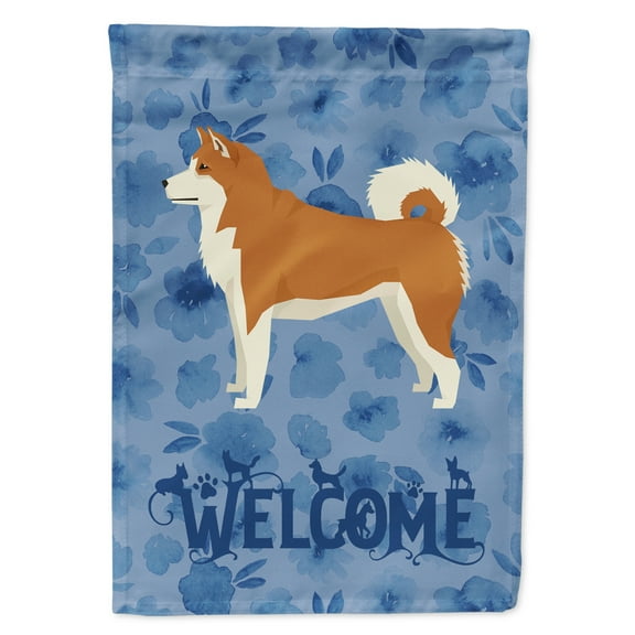 Carolines Treasures CK6216GF Akita Welcome Flag Garden Size Small multicolor