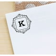 thumbnail image 3 of Printtoo R-40 Square Swirl Border K Alphabet Monogram Initial Office Stationary Self Inking Rubber Stamp, 3 of 4