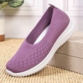 thumbnail image 7 of Womens Slip On Walking Shoes Laceless Knit Mesh Sneakers Lightweight Breathable Non Slip Cushioned Running Shoes, 38, 7 of 7